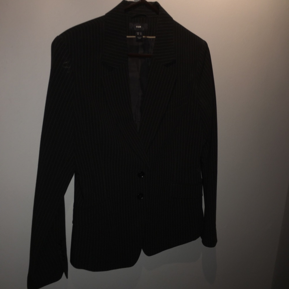 Black with pin stripe jacket